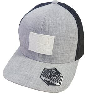 Fox Moto Racing FlexFit Gray Black Baseball Hat Cap Lid Size L / XL NWT